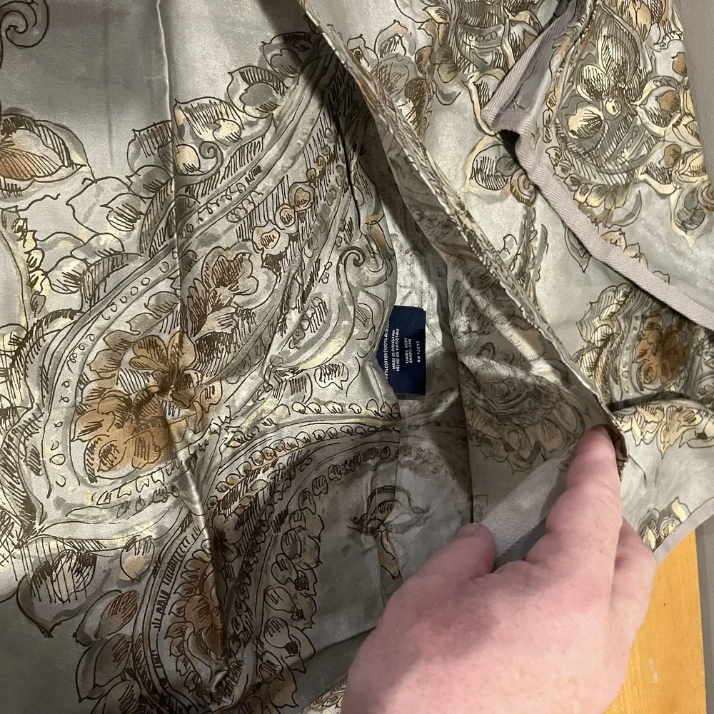 Chaps Home Ralph Lauren Cold Spring Paisley Gray‎ Gold King Sham